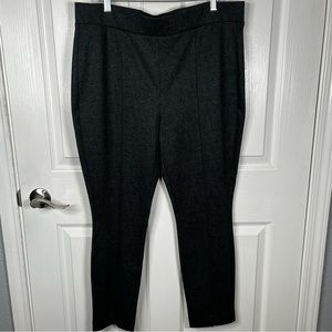 NYDJ Gray Herringbone Pants Stretch Tummy Control Lift X Tuck Sz 16